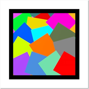 colorful square plates Posters and Art